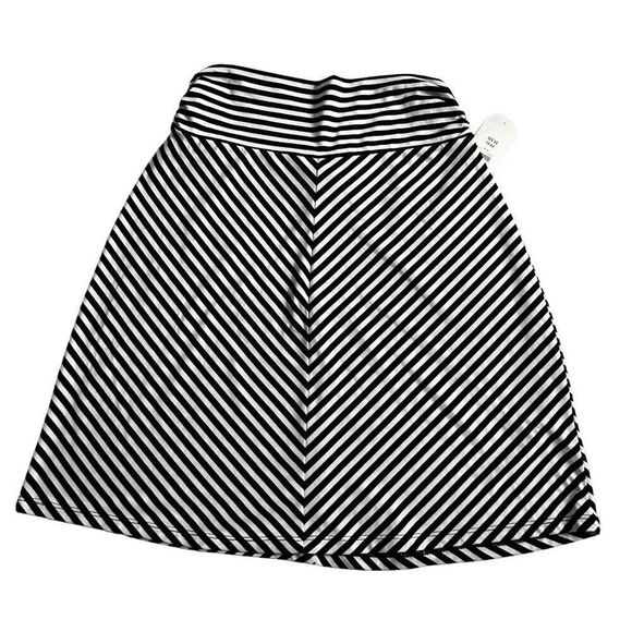Faded Glory Skirt Black/White Striped Jersey Size S - Picture 2 of 5